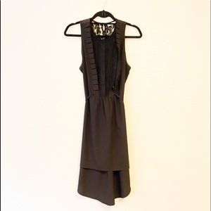 Woman Black Lace High/Low Dress